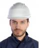 Каска защитная DeltaPlus™ "QUARTZ UP IV" (с храповиком) белая из полипропилена высокой плотности